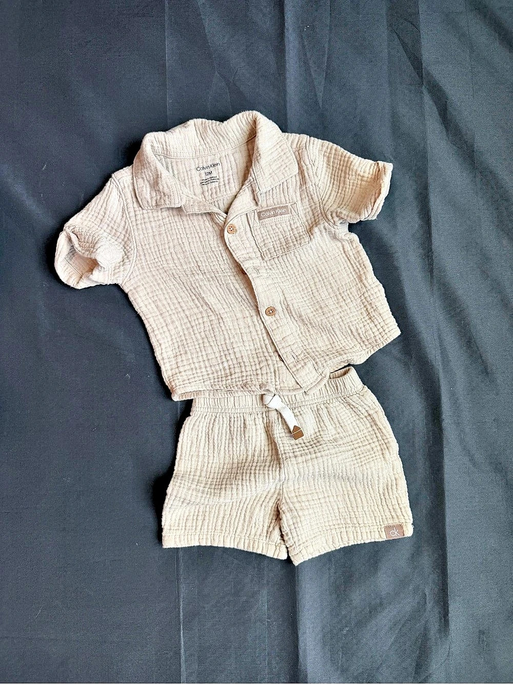 Calvin Klein Kids Beige Two-Piece Set